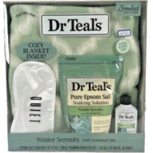 Dr Teal's Winter Serenity Limited Edition 4-pc Bath Gift Set With Cozy Blanket